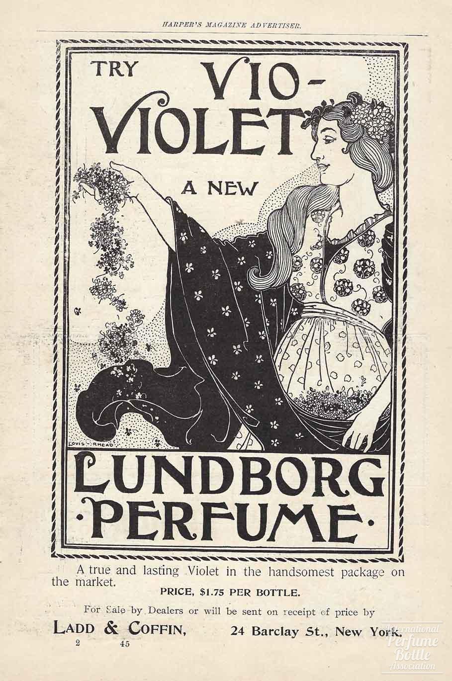 "Vio-Violet" by Lundborg Advertisement - 1895