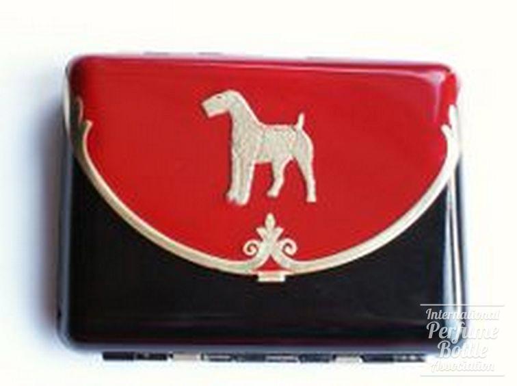 Envelope Shaped Compact With Dog