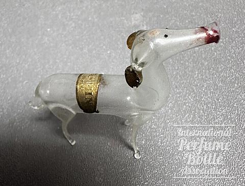 Hand Blown Dog Bottle by Hetra