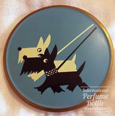 Enamel Compact With Scottie Dogs