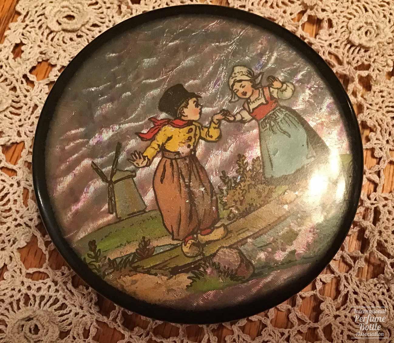 Celluloid Compact With Dutch Figures