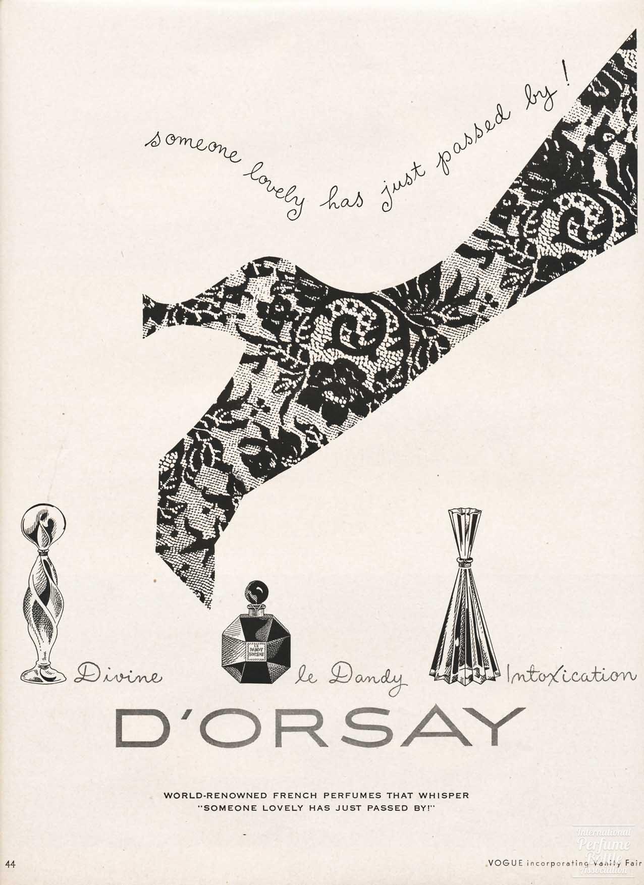 D'Orsay Perfumes Advertisement - 1951