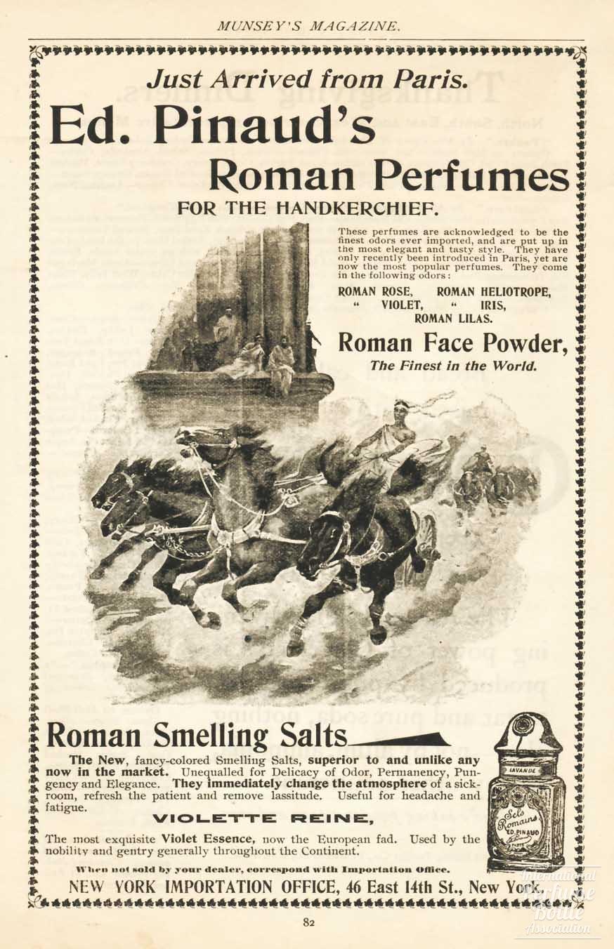 "Roman Perfumes" by Pinaud Advertisement - 1899