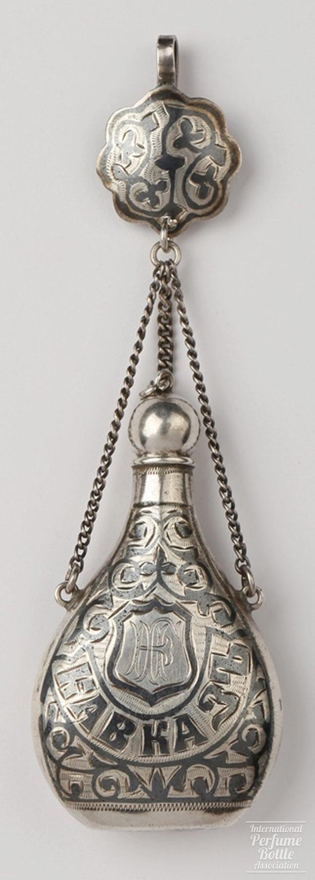 Silver Flask Bottle From the Caucasus Region