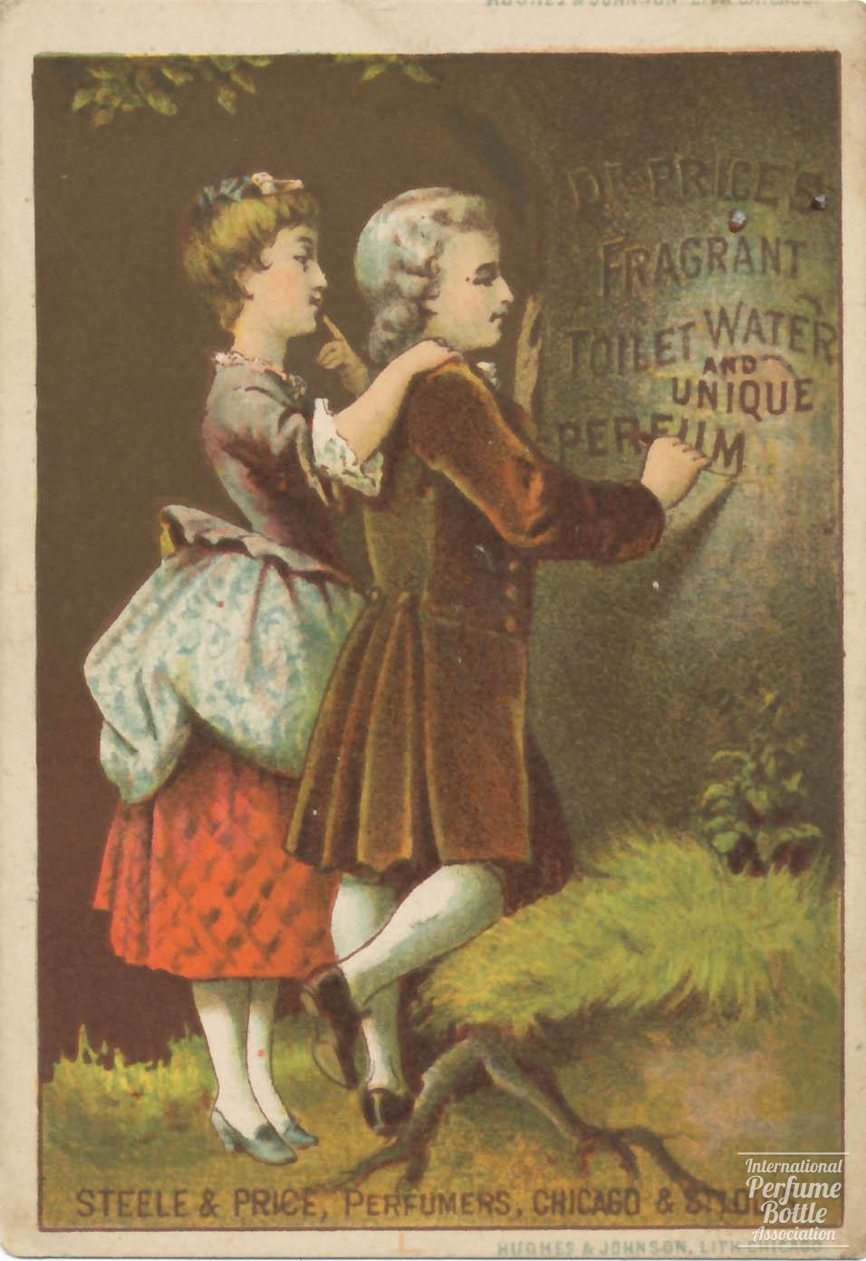 "Dr. Price's Unique Perfumes" Trade Card by Steele & Price