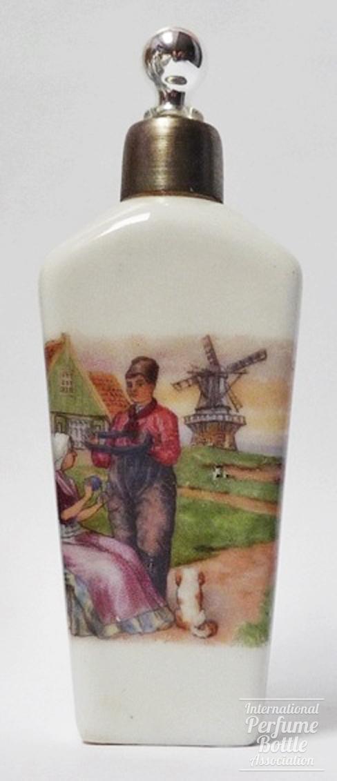 Porcelain Perfume With Dutch Pastoral Scene