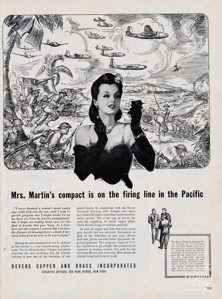 Wartime Compact Ad by Revere - 1942
