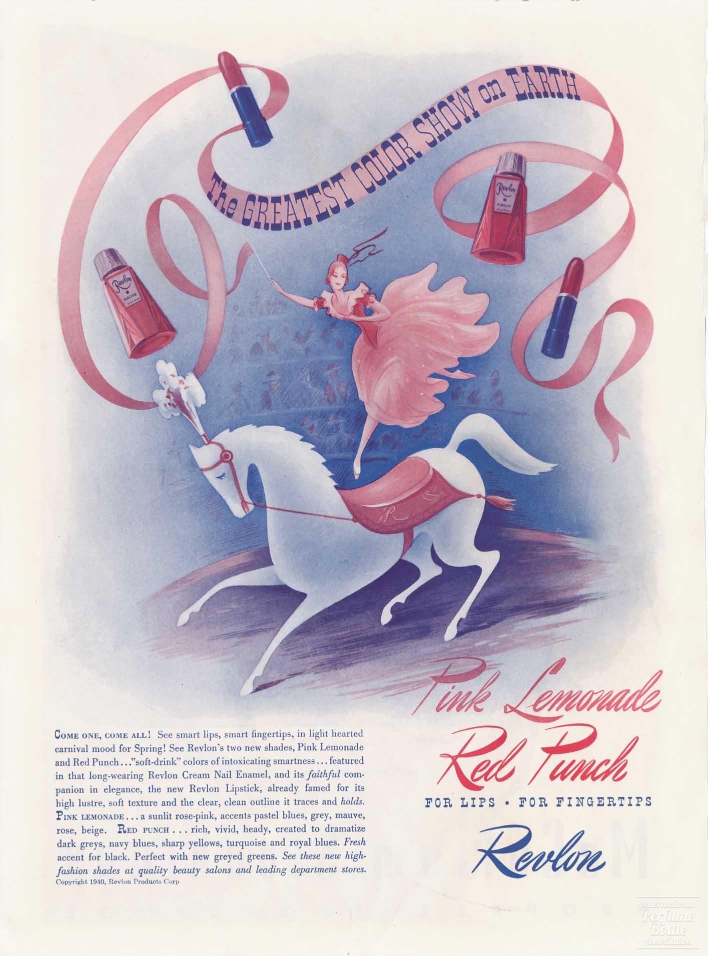 Lipstick and Nail Polish by Revlon Advertisement - 1940