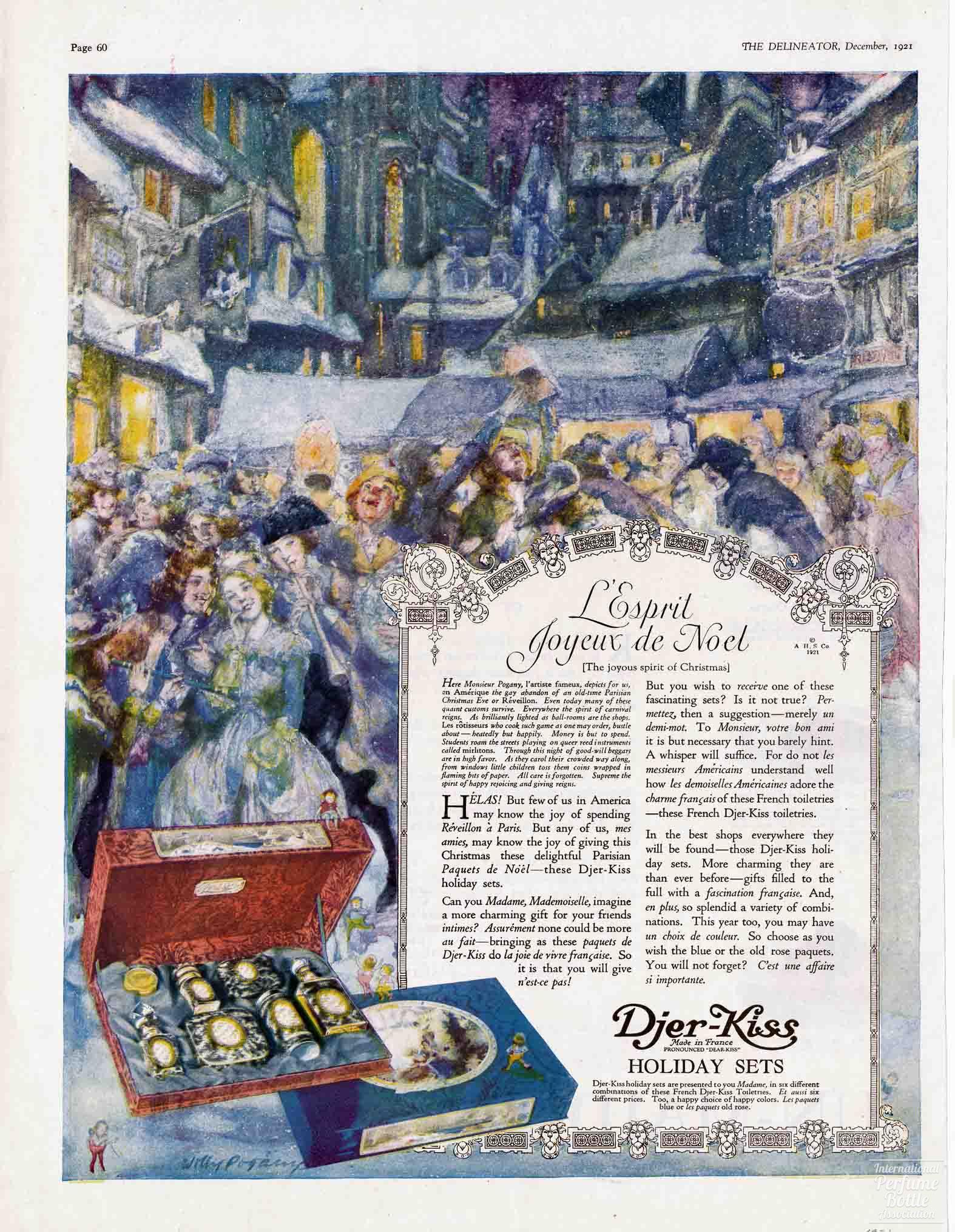 "Djer-Kiss" by Kerkoff Advertisement - 1921