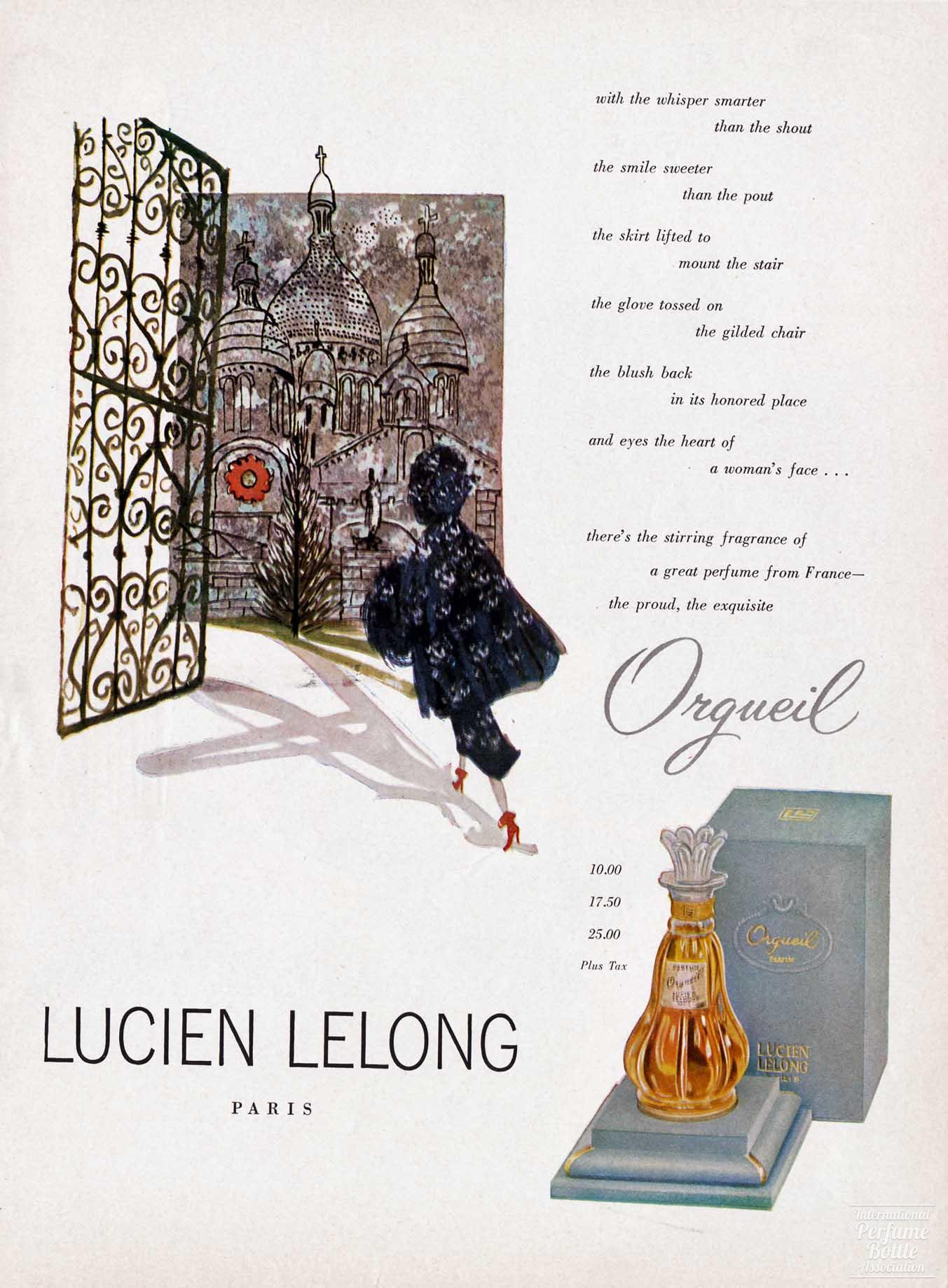 "Orgueil" by Lucien Lelong Advertisement - 1953