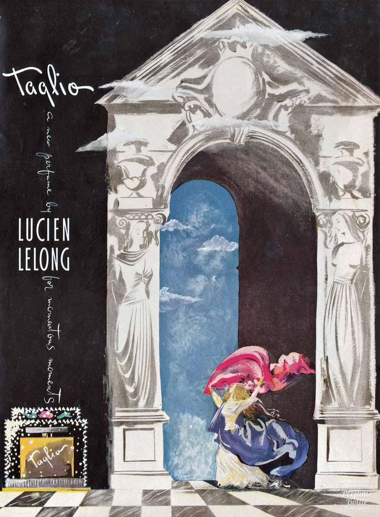 "Taglio" by Lucien Lelong Advertisement - 1946