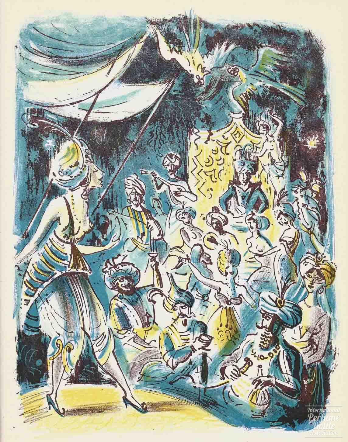 "One Thousand and Second Nights Ball", Illustration by Walter Goetz