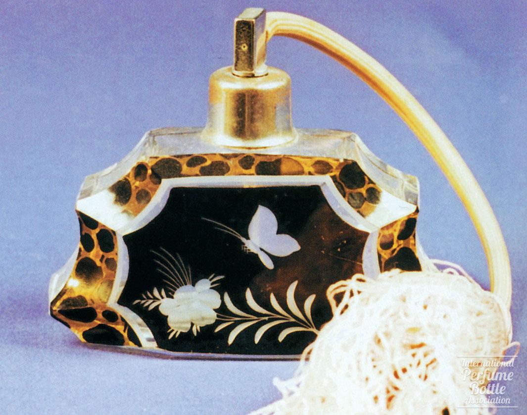 Black and Gold Atomizer With Butterfly