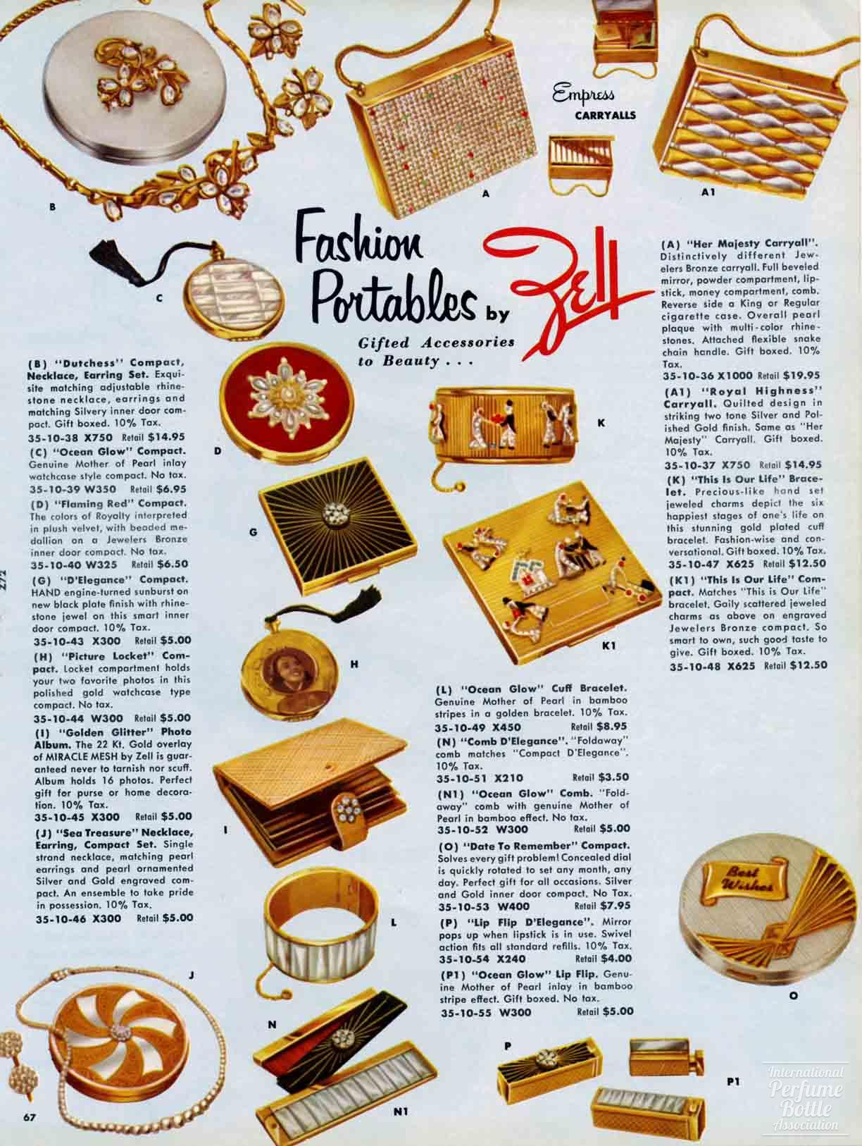 Compacts and Carry Alls by Zell Advertisement - 1956