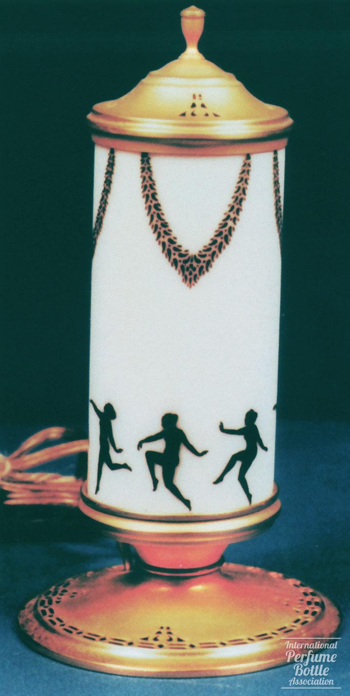 Perfume Lamp With Female Dancers by DeVilbiss