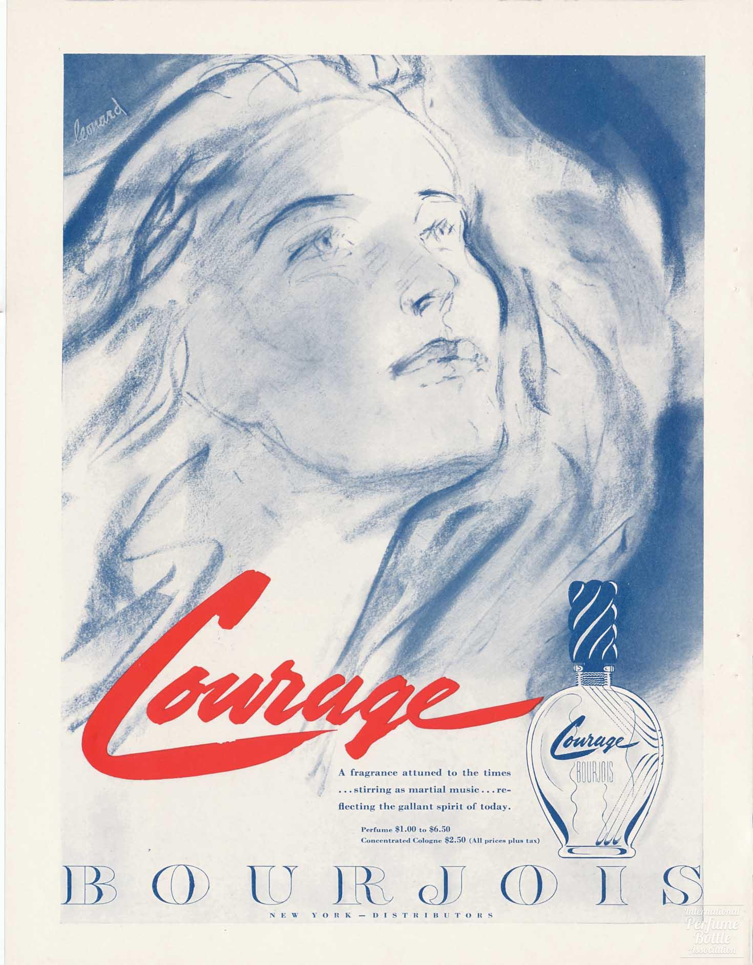 "Courage" by Bourjois Advertisement - 1942