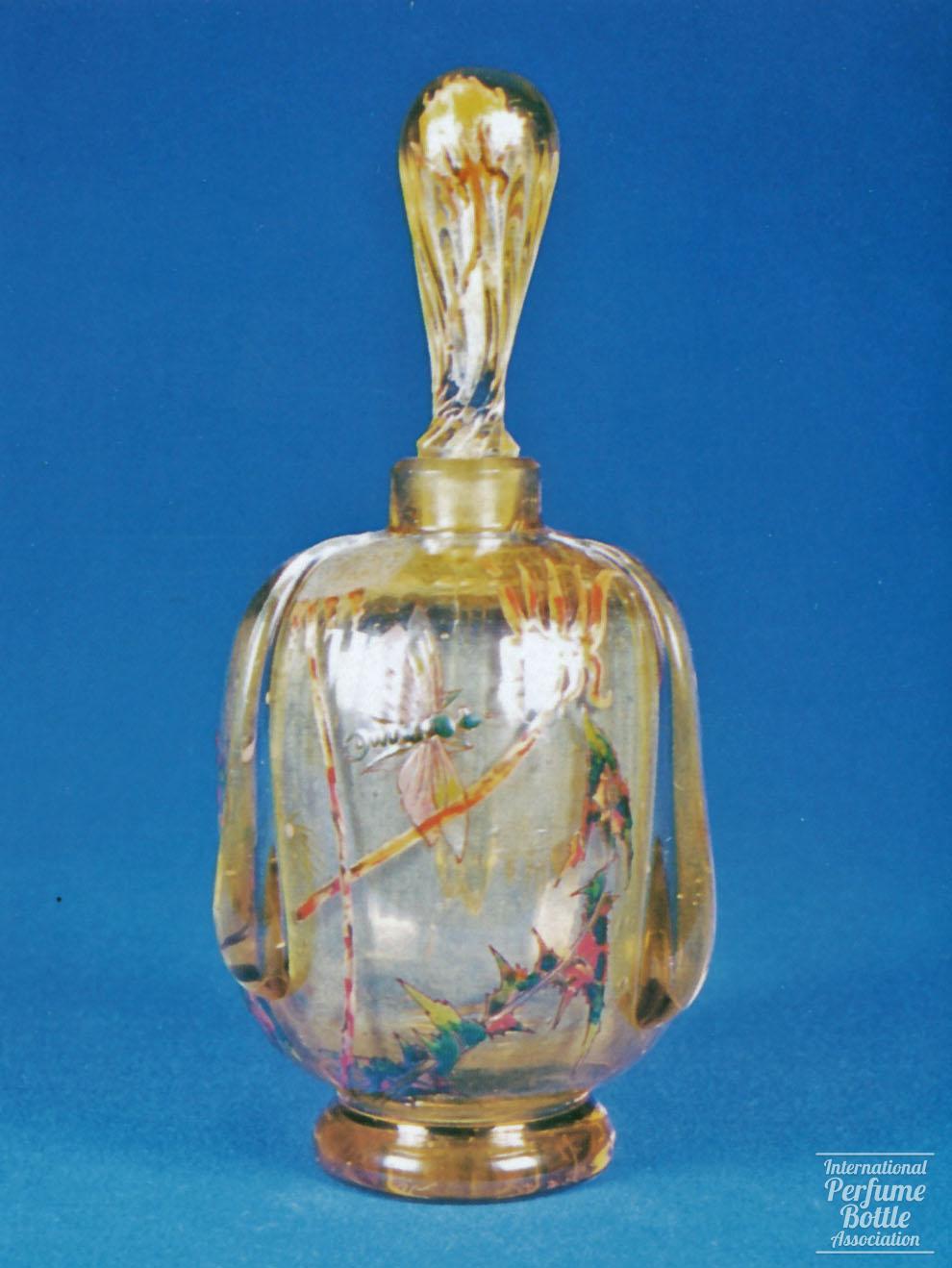 Yellow Dragonfly Bottle by Émile Gallé