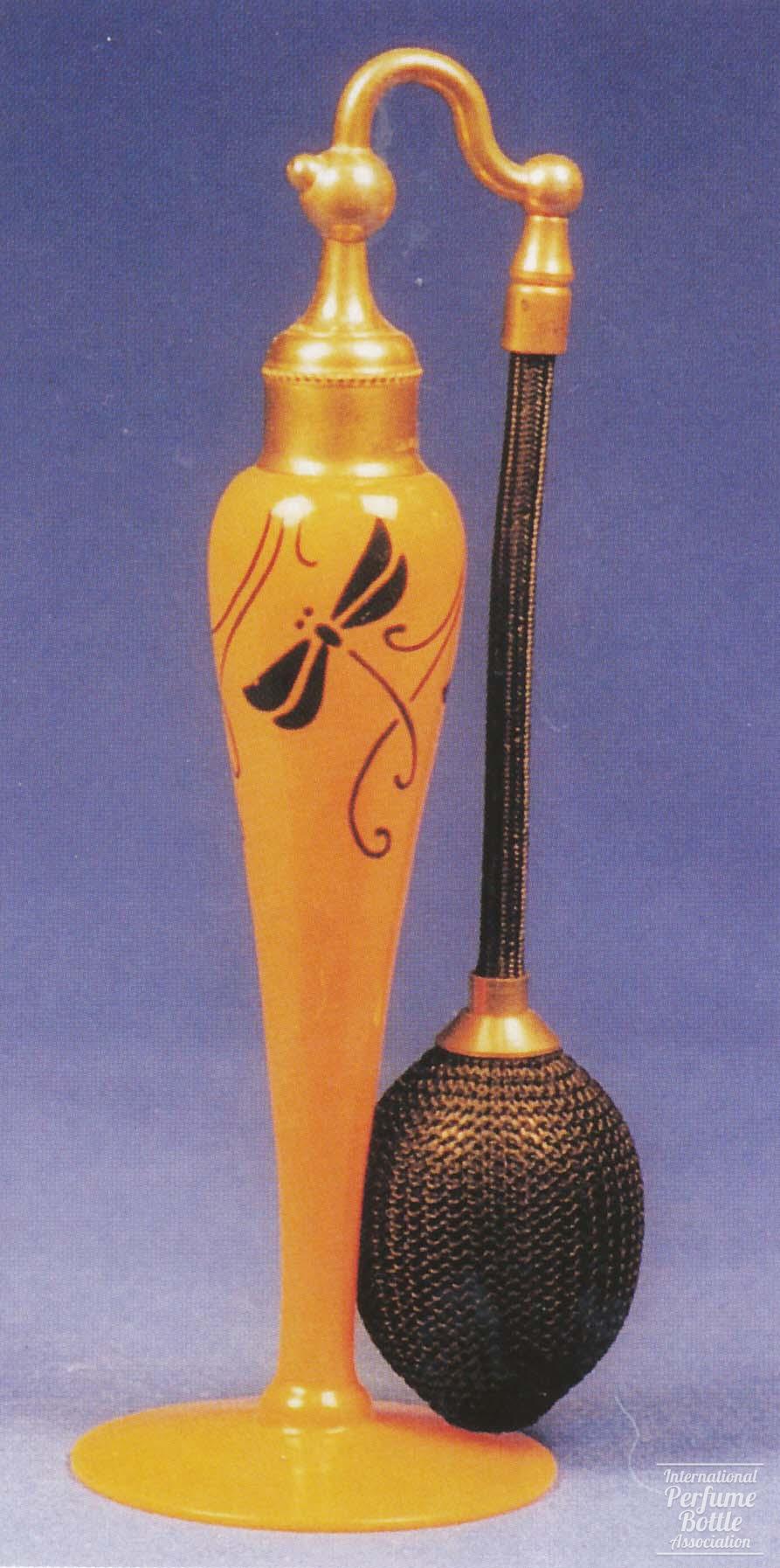 Orange Atomizer With Dragonflies