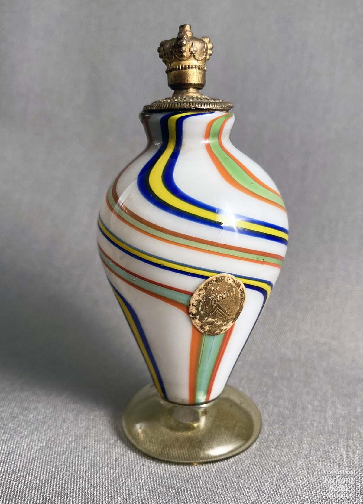 Footed Swirl and Stripe Bottle From Venice