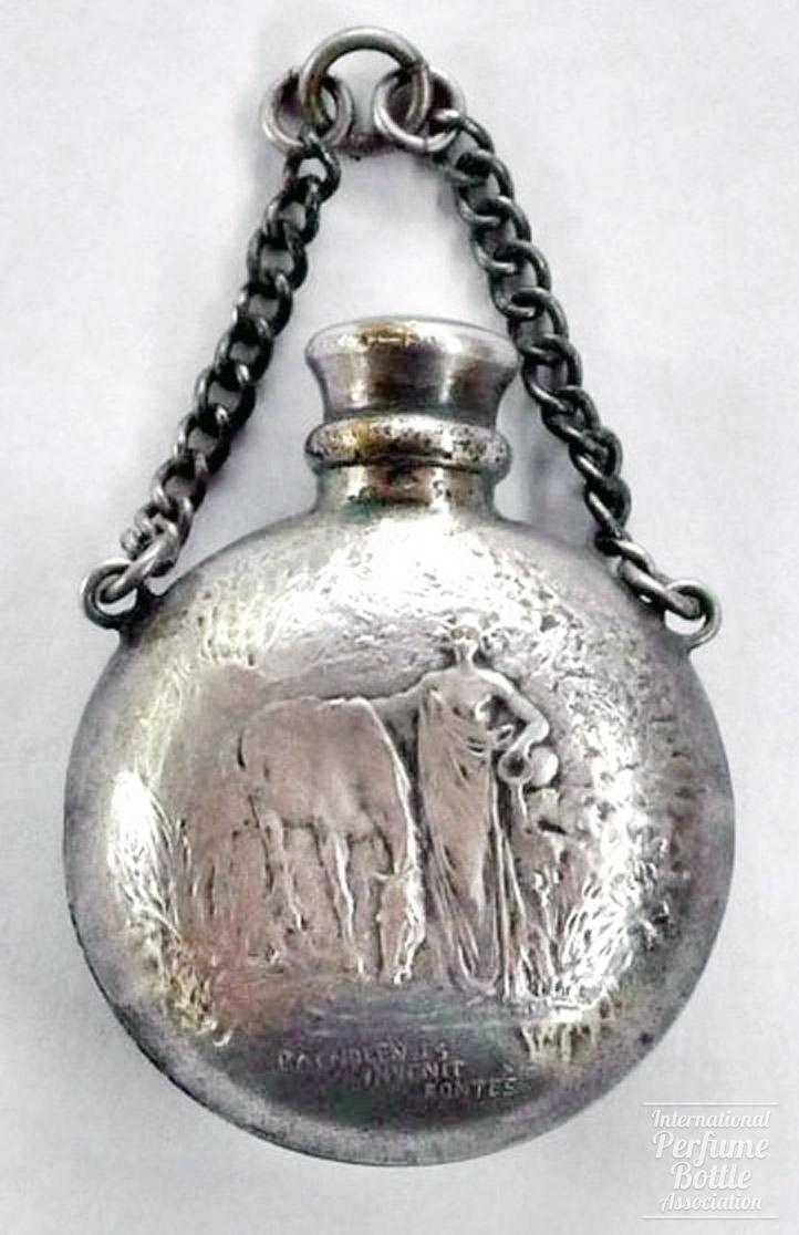 Silver Bottle With Horse and Nymph