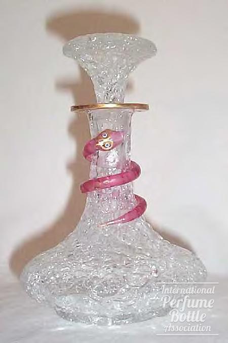 Iced Glass Bottle With Snake