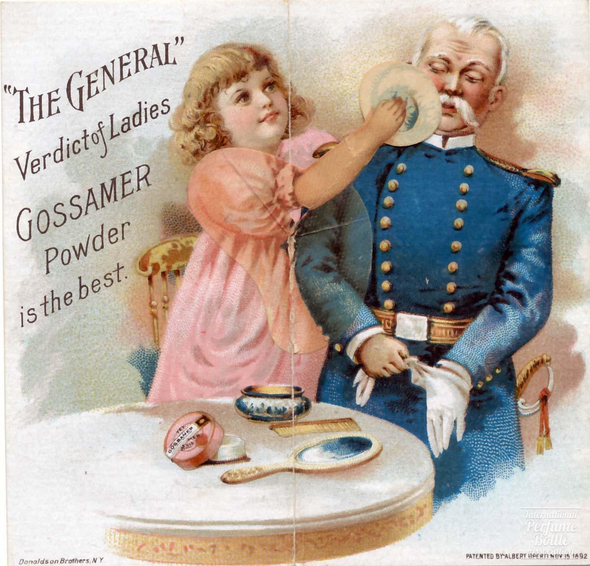 "Gossamer" Powder by Tetlow Trade Card
