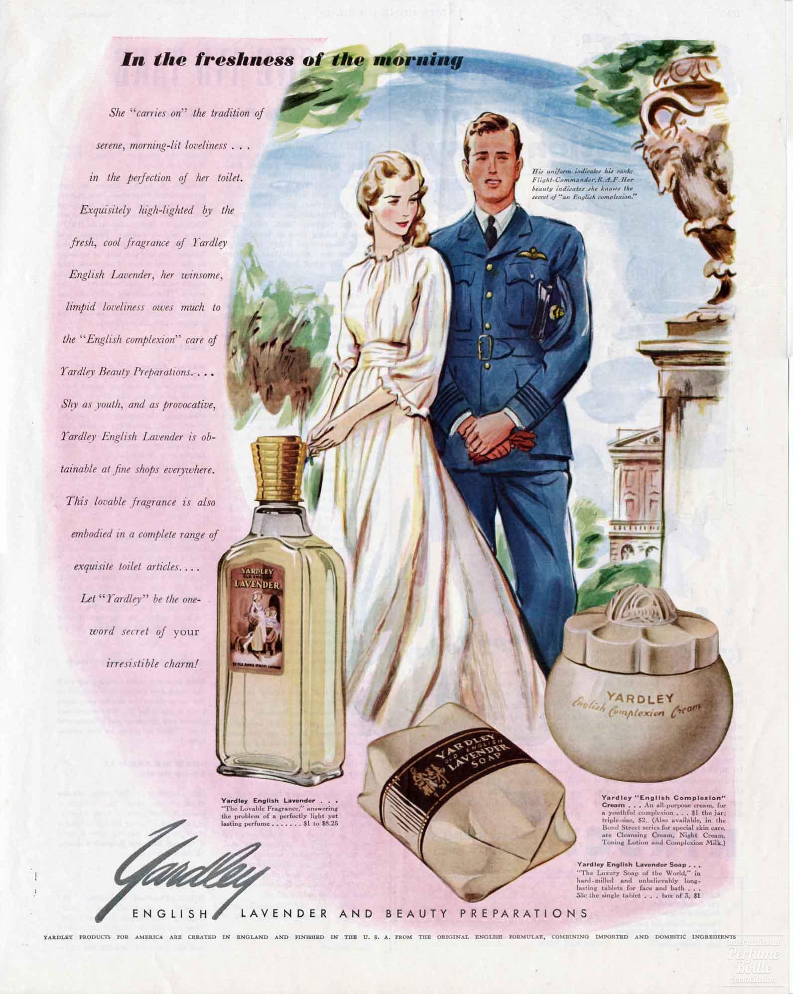 "Old English Lavender" by Yardley Advertisement - 1941