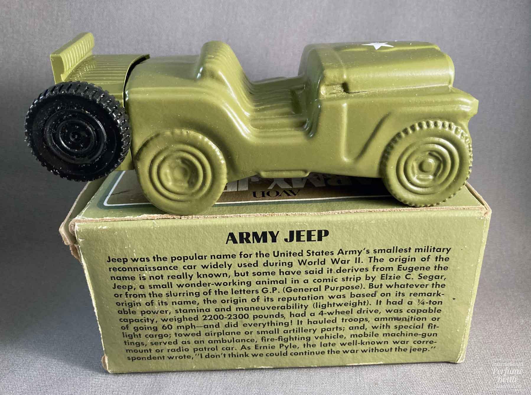 "Army Jeep" Decanter by Avon