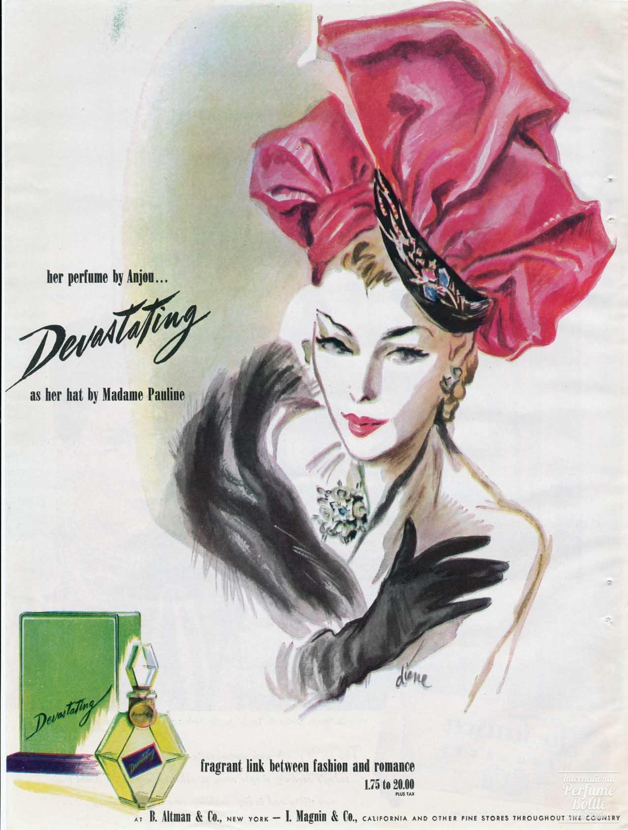 “Devastating” by Anjou (US) Advertisement – 1945