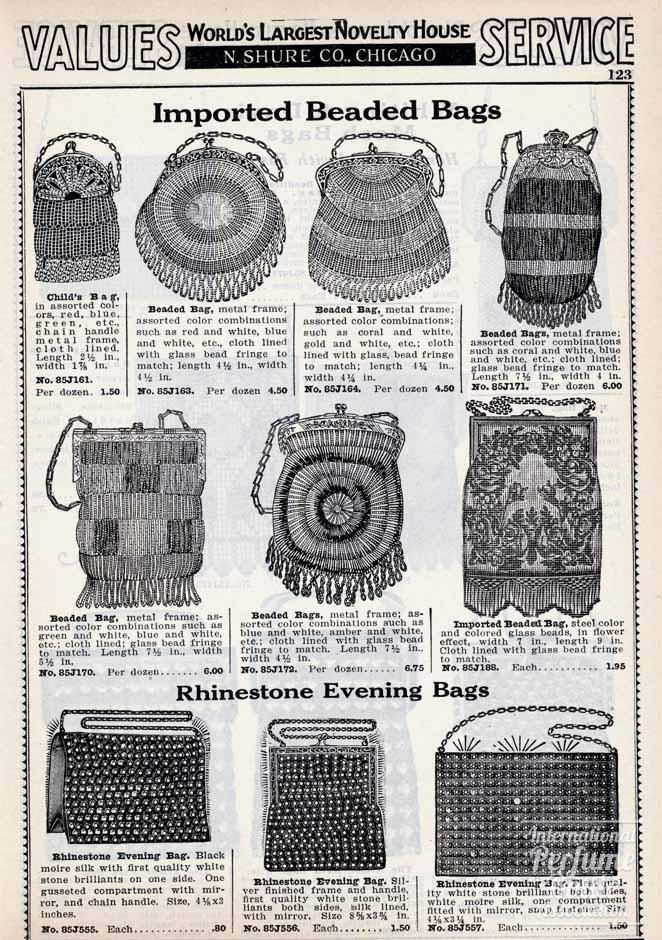 Imported Beaded and Rhinestone Bags Advertisement - 1933