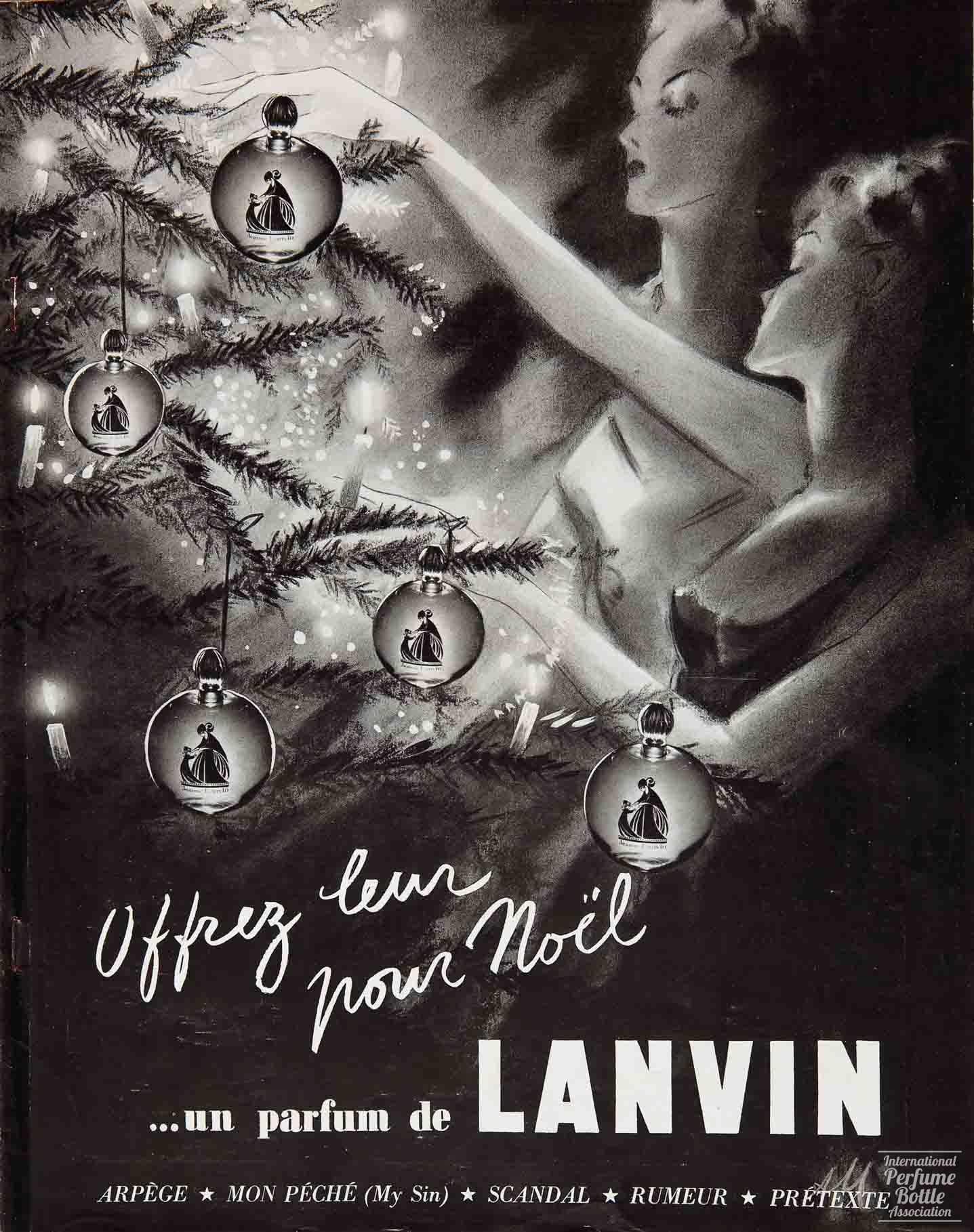 Lanvin Perfumes Advertisement - 1939