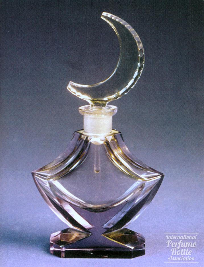 Czech Bottle With Crescent Moon Stopper