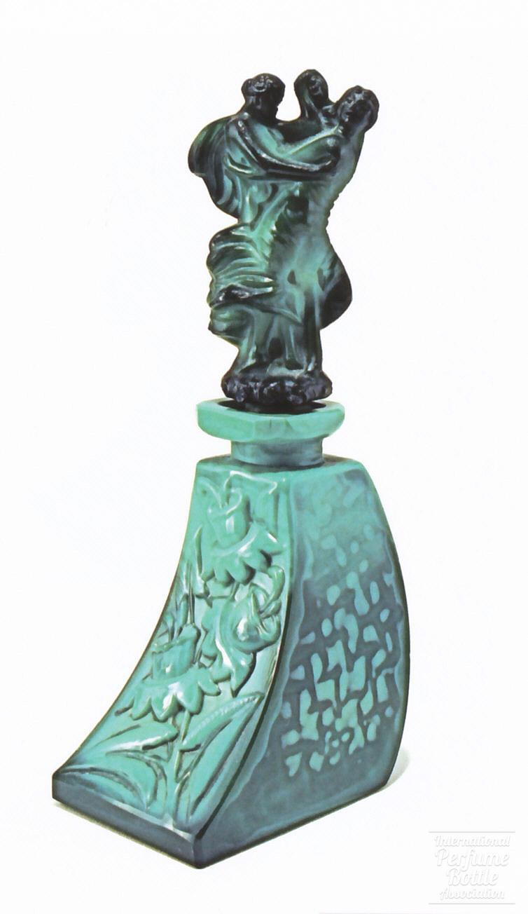 Czech Bottle With Swirling Dancers