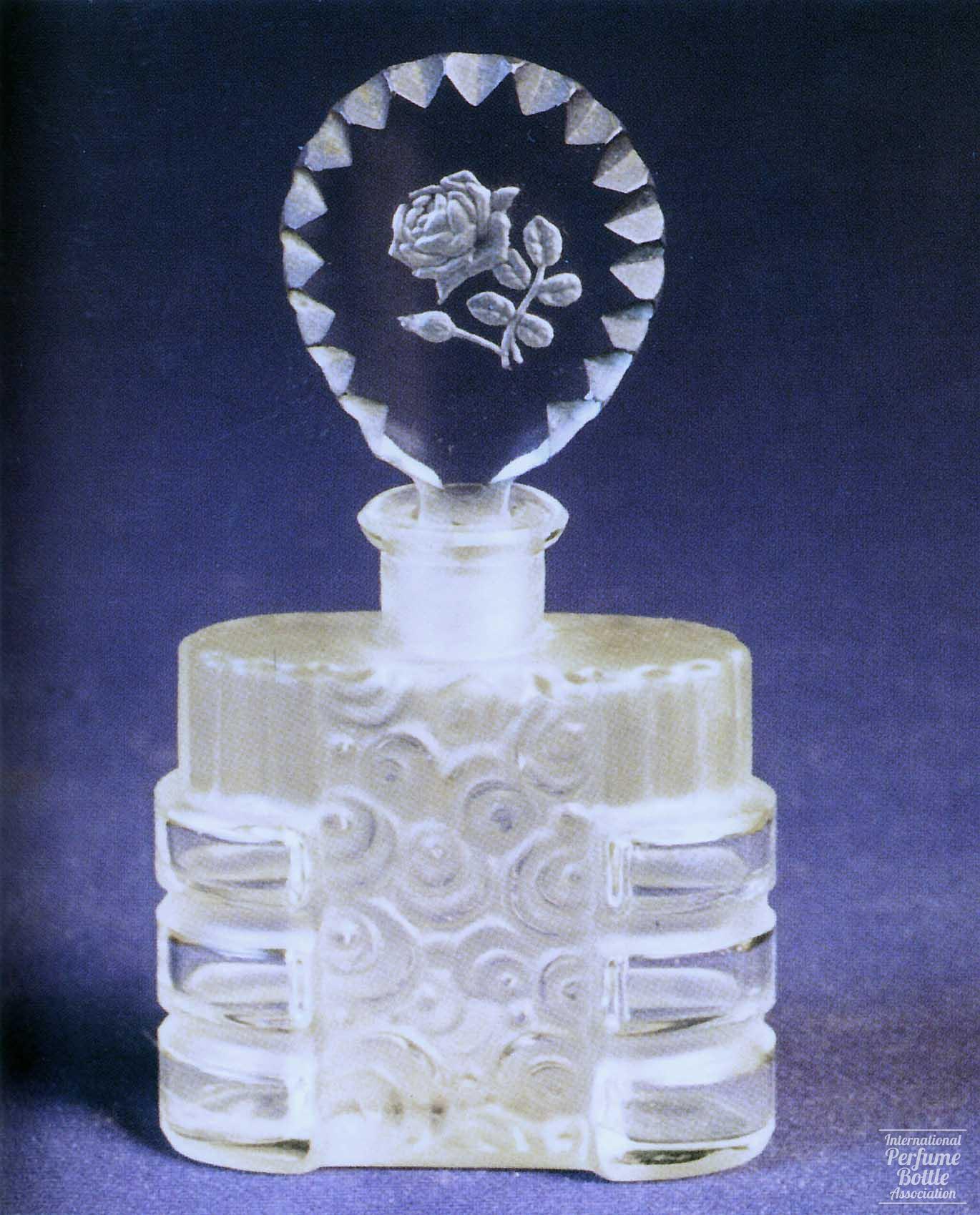 Czech Bottle With Rose Stopper