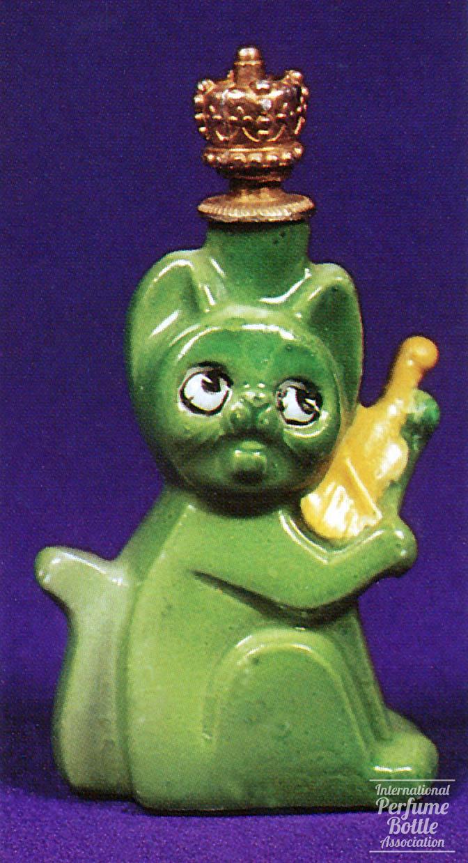 Green Cat With Violin Crown Top