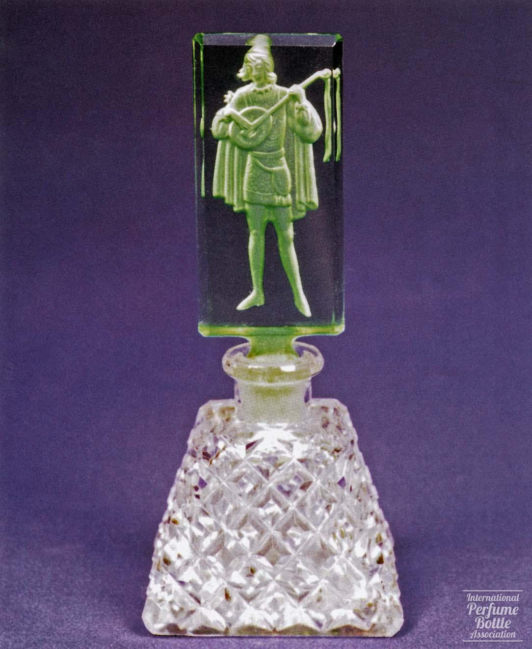 Czech Bottle With Lute Player
