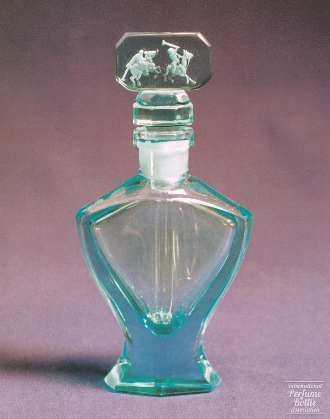 Turquoise Bottle With Polo Players
