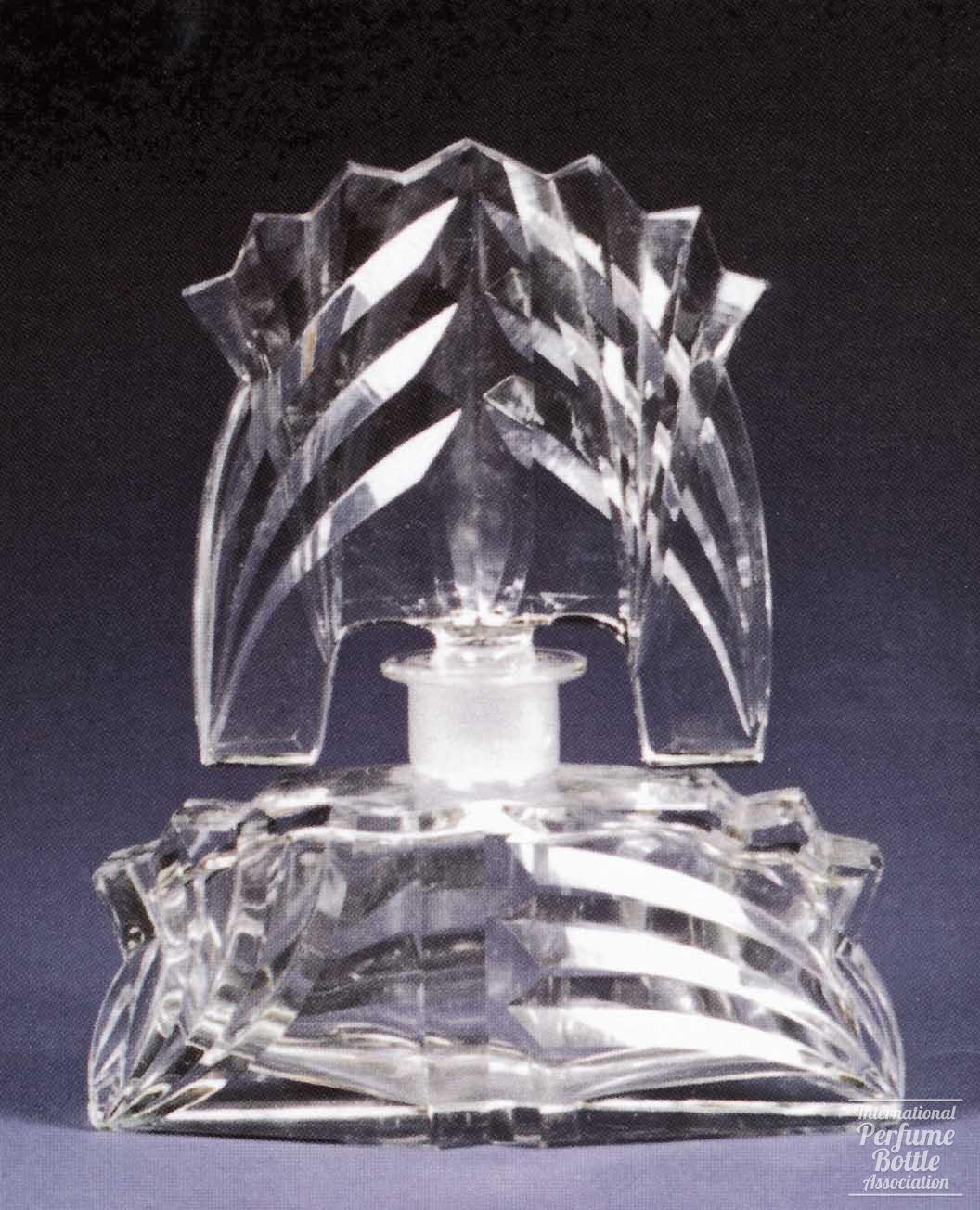 Large Czech Bottle With Geometric Motifs