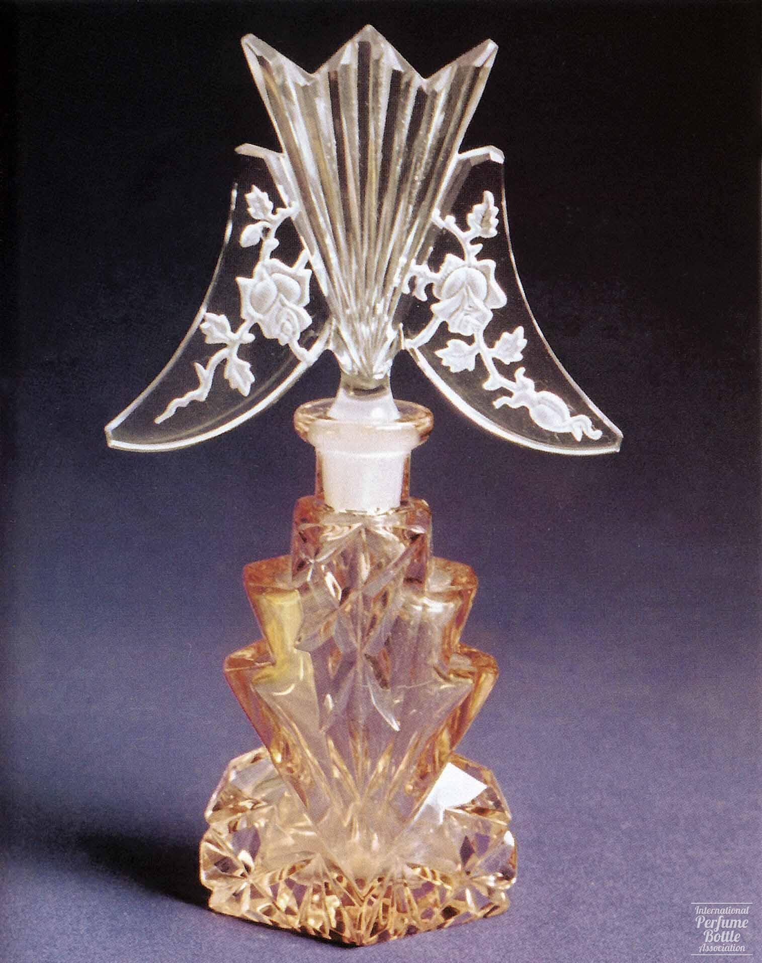 Pink Crystal Bottle With Tiara Stopper