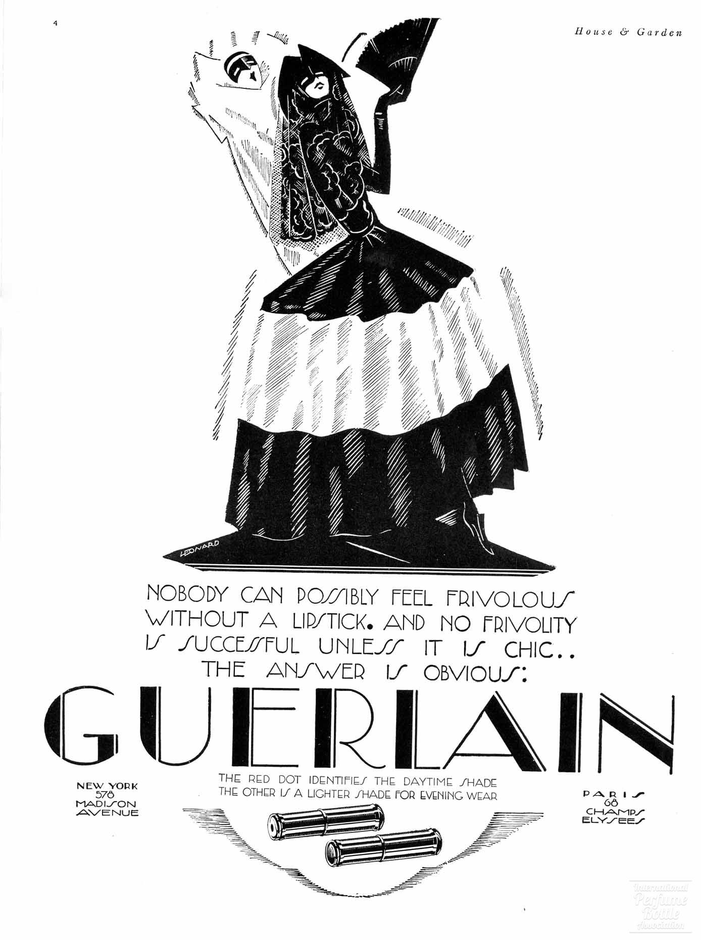Lipstick by Guerlain Advertisement - 1928
