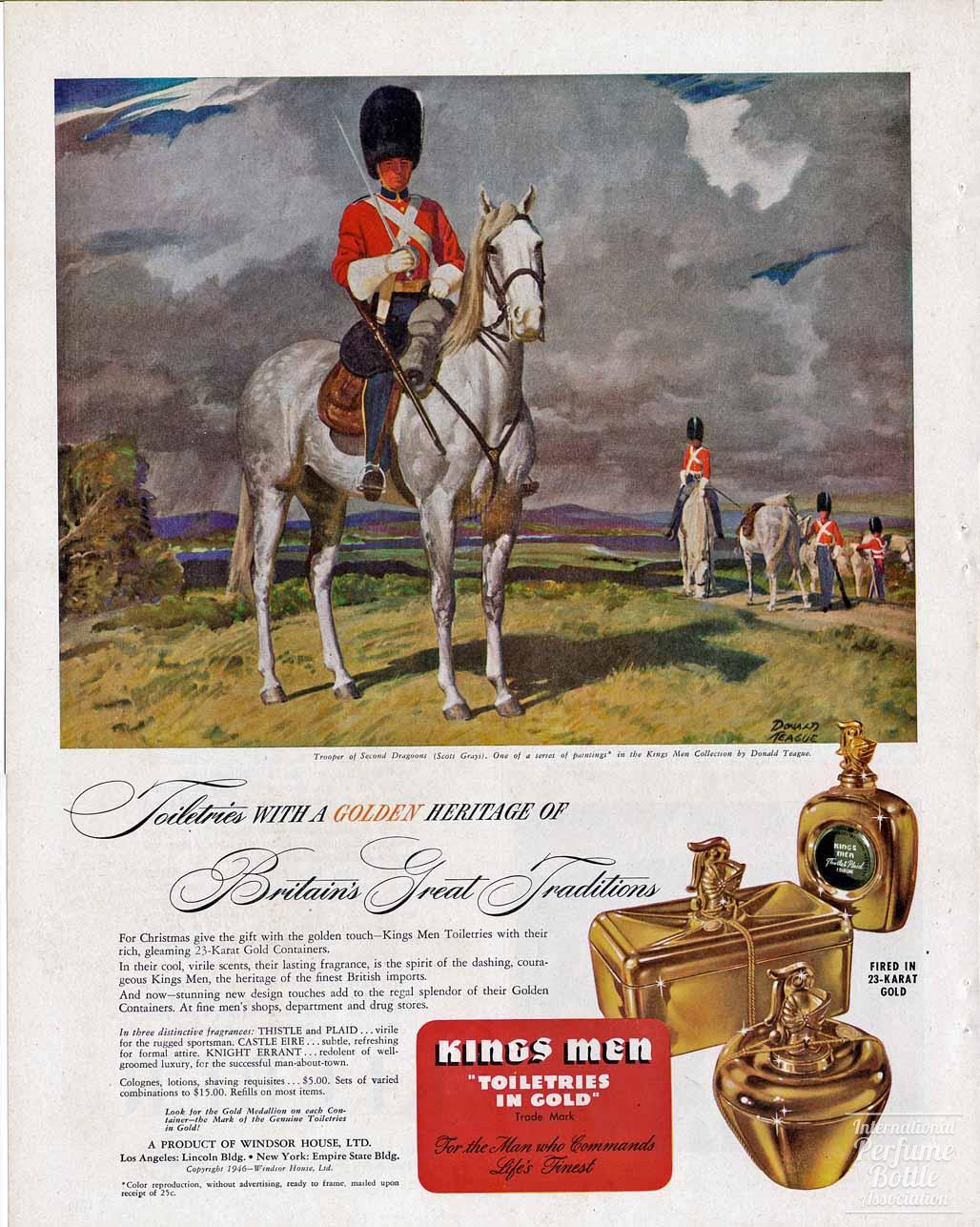 "Kings Men" by Windsor House Advertisement - 1946