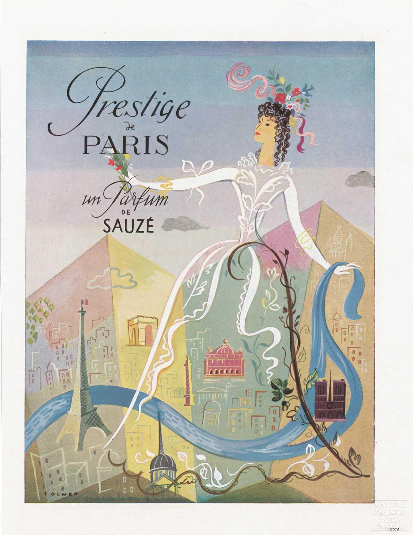 "Prestige de Paris" by Sauzé Fréres Advertisement - 1947