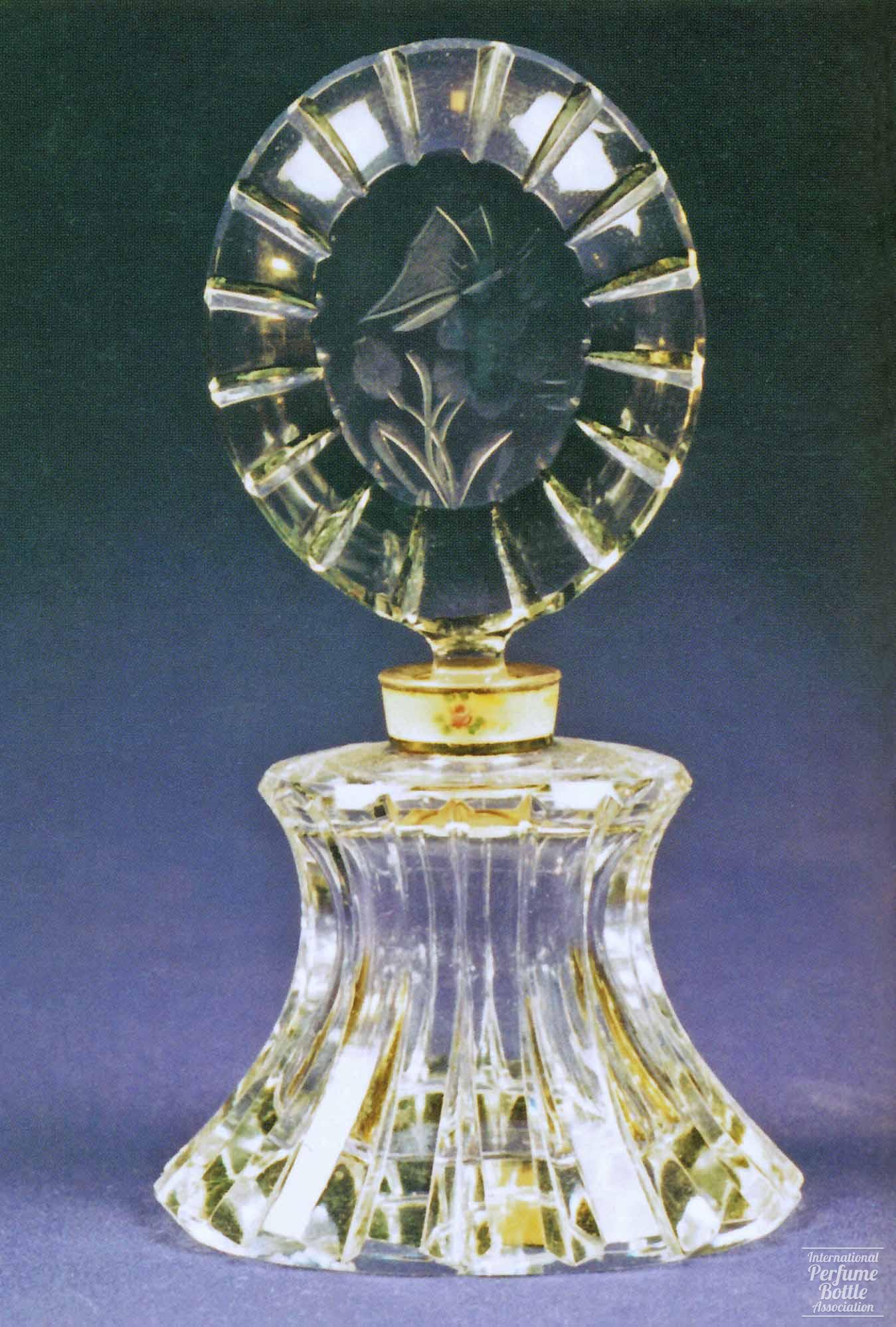 Fluted Bottle With Flower and Butterfly