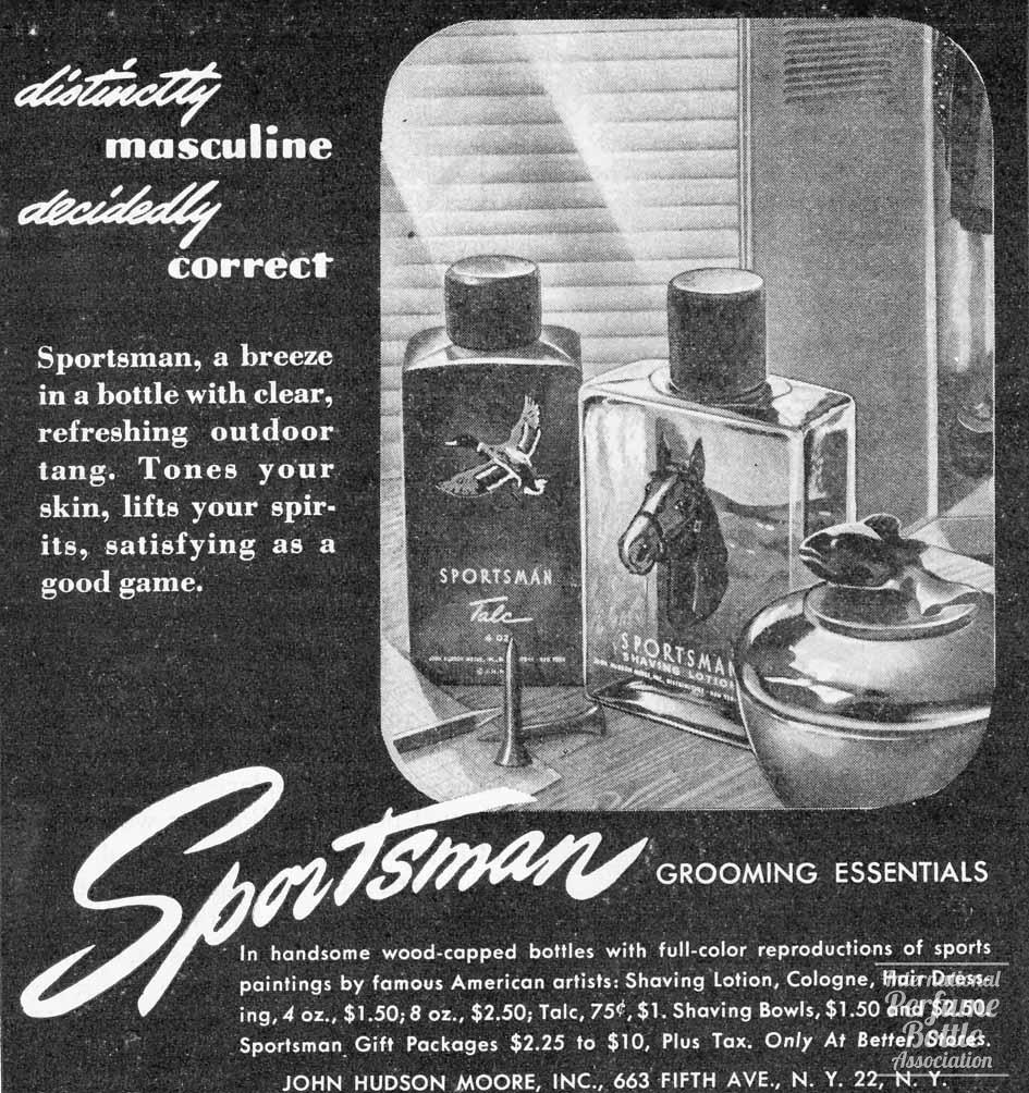 "Sportsman" Grooming Essentials by Moore Advertisement - 1945