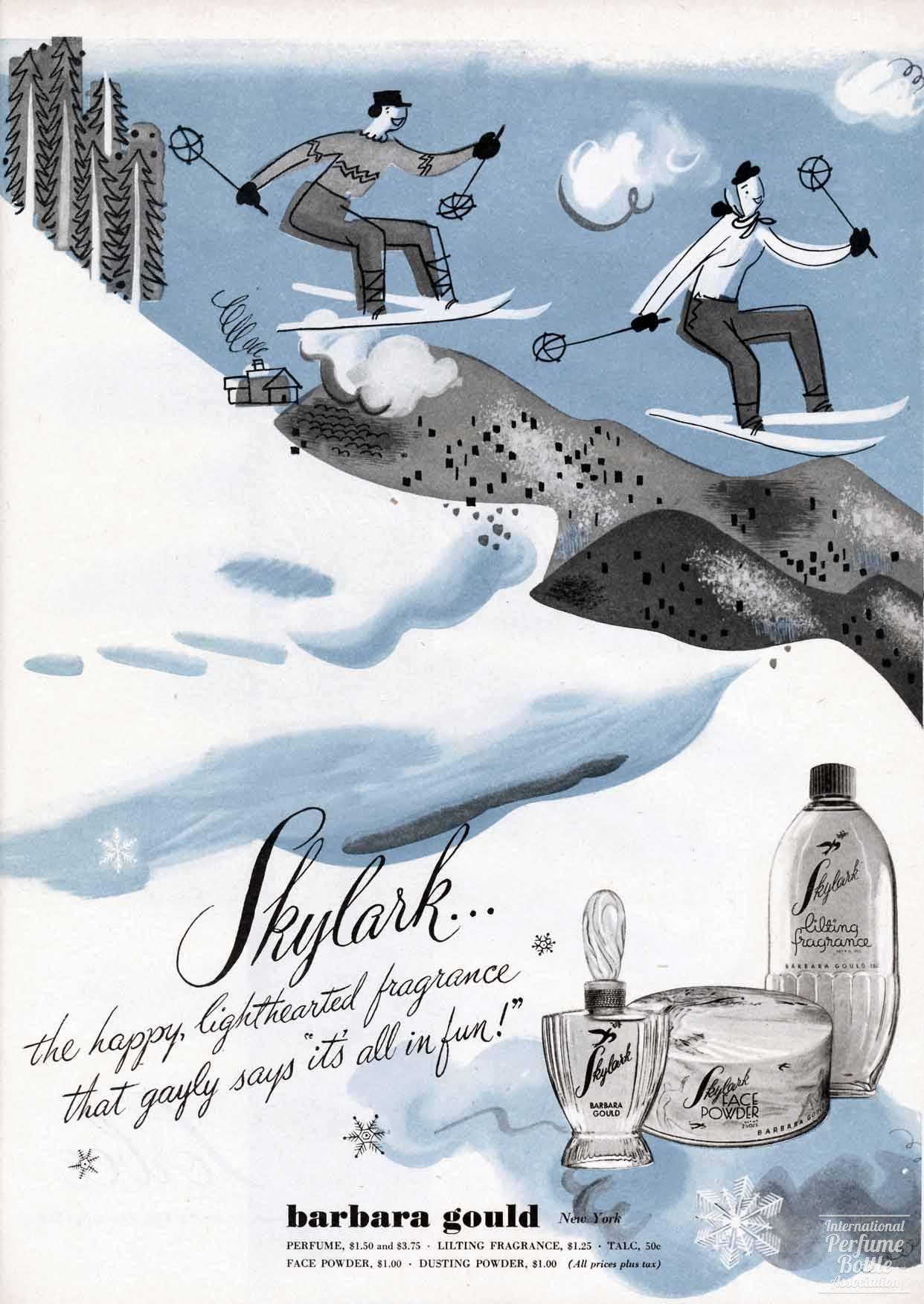 "Skylark" by Barbara Gould Advertisement - 1946