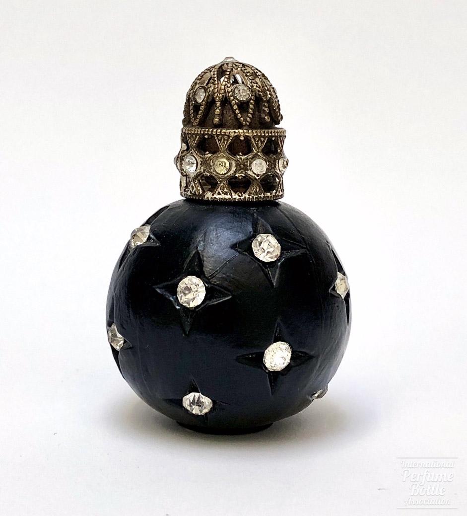 Spherical Black Purse Bottle With Stars