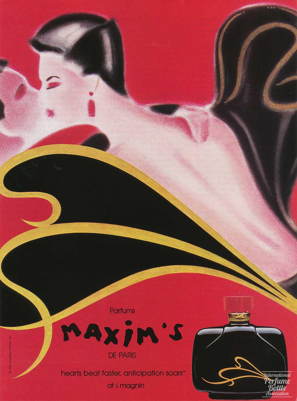 “Maxim’s de Paris” by Maxim Advertisement - 1986