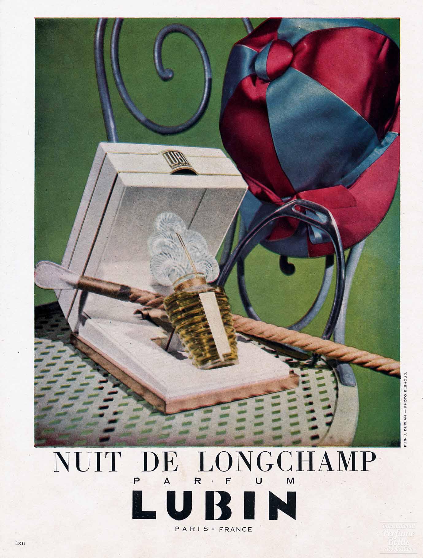 "Nuit de Longchamp" by Lubin Advertisement - 1948
