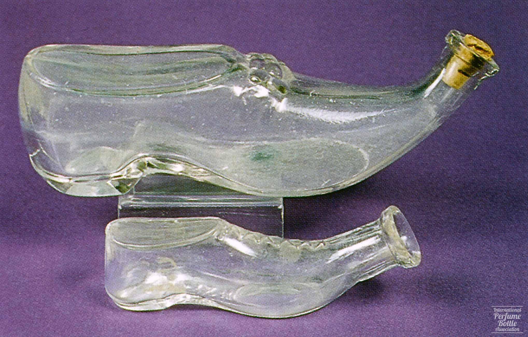 Pressed Glass Shoe Bottles