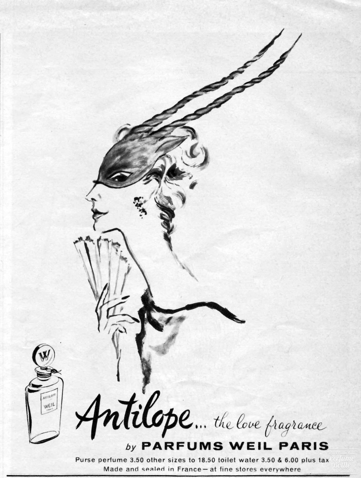"Antilope" by Weil Advertisement - 1959
